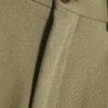 Khaki Twill Wide Leg Trousers