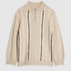 Mini Boys Beige Funnel Neck Top