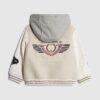 Mini Boys Beige Penrose Badge Bomber Jacket