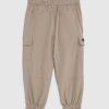 Mini Boys Beige Zip Cargo Trousers Mini Boys Beige Zip Cargo Trousers