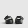 Mini Boys Black Moulded Double Strap Sliders