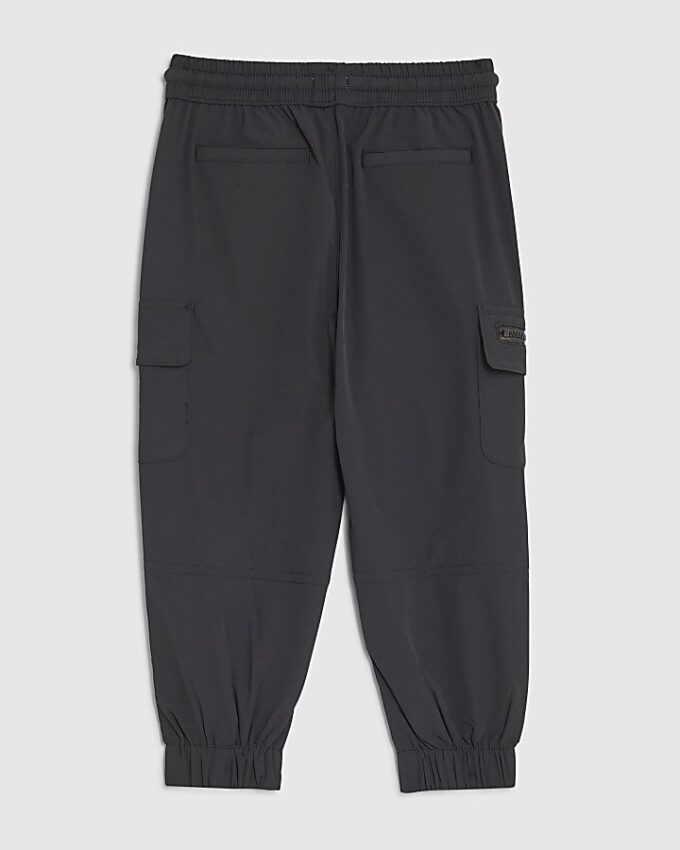 Mini Boys Black Zip Cargo Trousers Mini Boys Black Zip Cargo Trousers