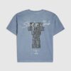 Mini Boys Blue Oversized Ombre Studio T-Shirt