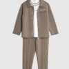 Mini Boys Brown Jacket 3 Piece Set Mini Boys Brown Jacket 3 Piece Set
