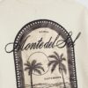Mini Boys Cream Textured Palm Tree T-Shirt