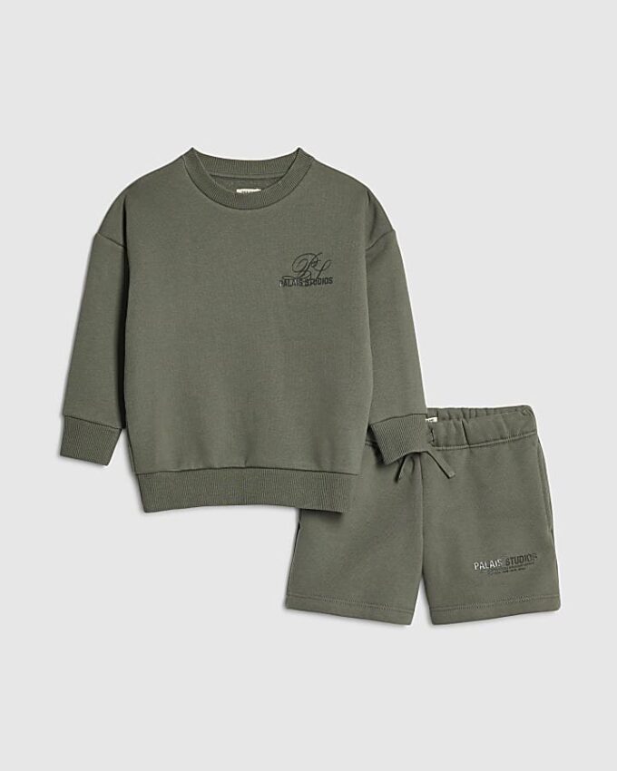 Mini Boys Green Palais Sweatshirt Set Mini Boys Green Palais Sweatshirt Set