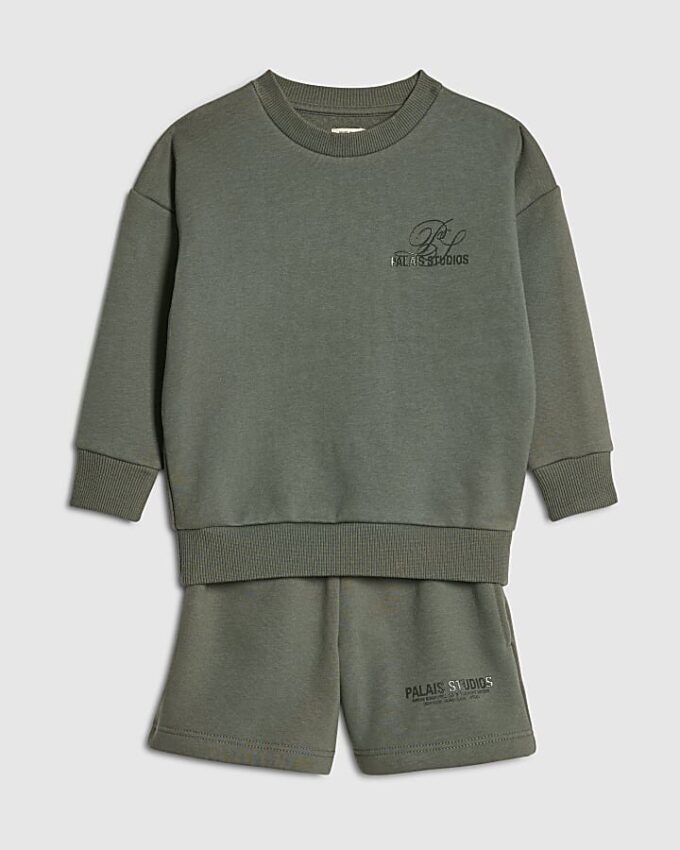 Mini Boys Green Palais Sweatshirt Set Mini Boys Green Palais Sweatshirt Set