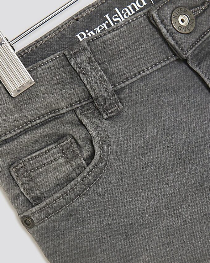 Mini Boys Grey Stretch Tapered Jeans