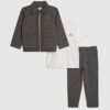 Mini Boys Grey Textured Jacket 3 Piece Set Mini Boys Grey Textured Jacket 3 Piece Set