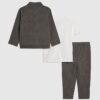 Mini Boys Grey Textured Jacket 3 Piece Set Mini Boys Grey Textured Jacket 3 Piece Set