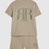 Mini Boys Khaki RR T-Shirt And Shorts Set