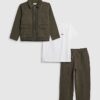 Mini Boys Khaki Textured Harrington Set Mini Boys Khaki Textured Harrington Set