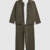 Mini Boys Khaki Textured Harrington Set Mini Boys Khaki Textured Harrington Set