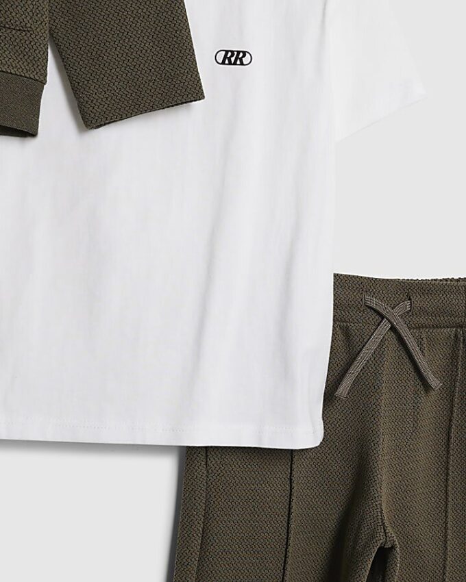 Mini Boys Khaki Textured Harrington Set Mini Boys Khaki Textured Harrington Set