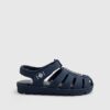 Mini Boys Navy Caged Jelly Sandals