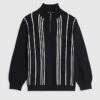 Mini Boys Navy Funnel Neck Top