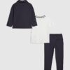 Mini Boys Navy Jacket 3 Piece Set Mini Boys Navy Jacket 3 Piece Set