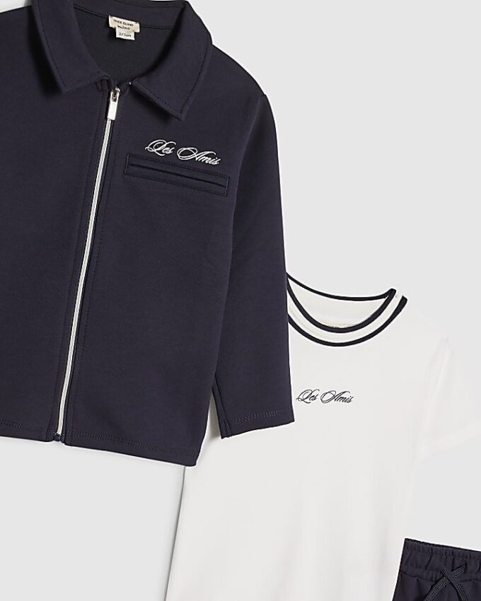 Mini Boys Navy Jacket 3 Piece Set Mini Boys Navy Jacket 3 Piece Set