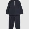 Mini Boys Navy Zip Funnel Sweatshirt Set Mini Boys Navy Zip Funnel Sweatshirt Set