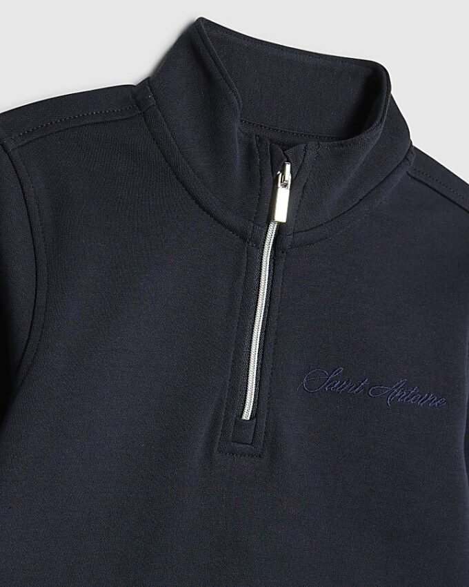 Mini Boys Navy Zip Funnel Sweatshirt Set Mini Boys Navy Zip Funnel Sweatshirt Set
