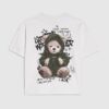 Mini Boys White Grafitti Bear T-shirt