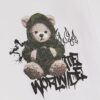 Mini Boys White Grafitti Bear T-shirt