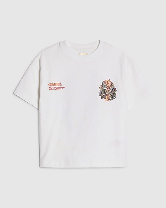 Mini Boys White Japanese Dragon T-Shirt