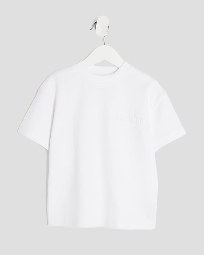 Mini Boys White Luminis Back Print T-Shirt