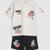 Mini Boys White Motorsport T-Shirt Set Mini Boys White Motorsport T-Shirt Set