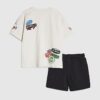 Mini Boys White Motorsport T-Shirt Set Mini Boys White Motorsport T-Shirt Set