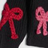 Mini Girls Black 3D Bow Cardigan