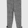 Mini Girls Black Dogtooth Leggings