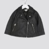 Mini Girls Black Faux Leather Biker Jacket