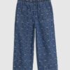 Mini Girls Blue Bow Barrel Jeans
