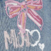 Mini Girls Blue Love Graffiti Straight Jeans
