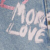 Mini Girls Blue Love Graffiti Straight Jeans