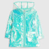 Mini Girls Blue Sequin Raincoat