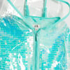 Mini Girls Blue Sequin Raincoat