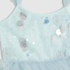 Mini Girls Blue Sequin Tulle Dress