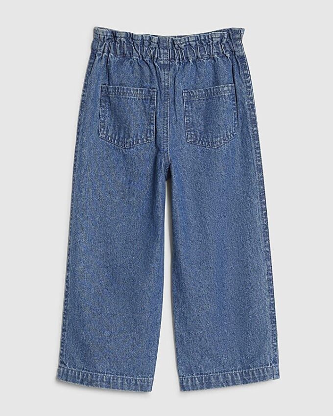 Mini Girls Blue Wide Leg Jeans