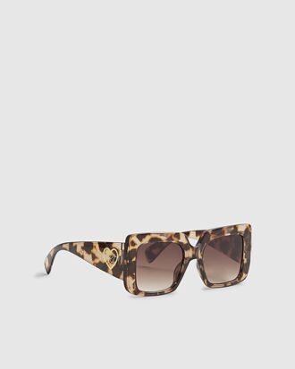 Mini Girls Brown Oversized Sunglasses