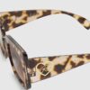 Mini Girls Brown Oversized Sunglasses