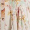Mini Girls Cream Floral Print Prom Dress