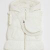 Mini Girls Cream Frilled Gilet With Bag