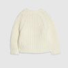 Mini Girls Cream Knitted Flowear Cardigan