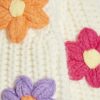 Mini Girls Cream Knitted Flowear Cardigan