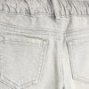 Mini Girls Grey Pull On Stripe Wide Leg Jeans