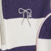 Mini Girls Navy Stripe Bow Polo Dress