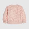 Mini Girls Pink 3D Floral Bomber Jacket