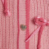 Mini Girls Pink 3D Heart Bows Cardigan